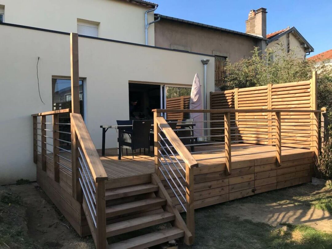 Création de terrasse bois en élévation Saint-Max (54)